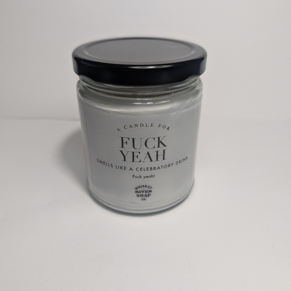 Manifestation Candle "F*Ck Yeah" The Whiskey River Soap Co Blueberry Bourbon